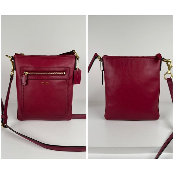 Coach Legacy Swingpack Leather Crossbody Bag Coach Leather Bi-Fold Wallet Bundle - Picture 2 of 8